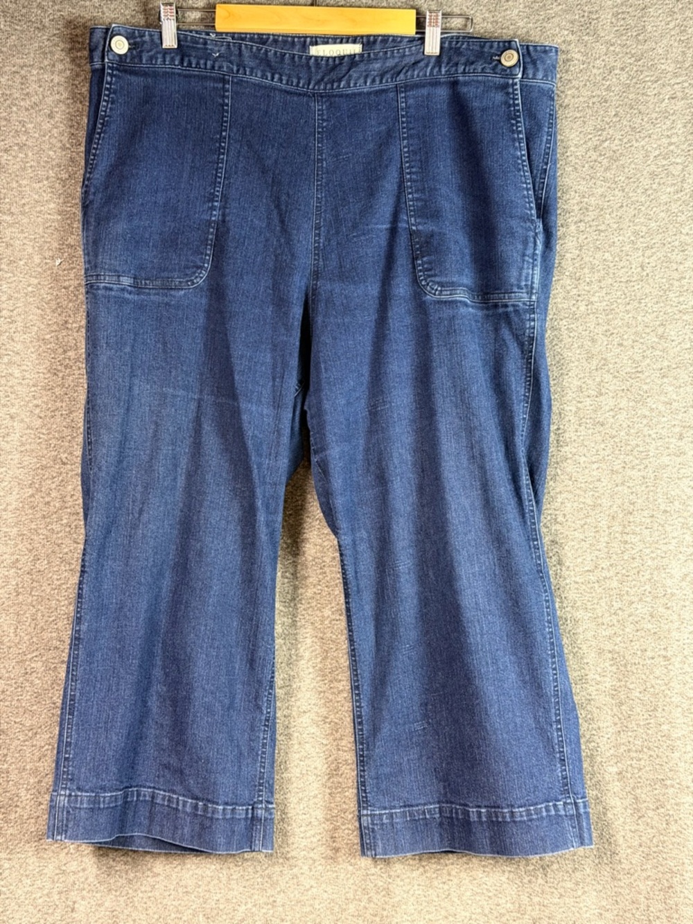 Eloquii Denim Wide Leg Jeans High Rise Dark Wash Size 22 Plus Size